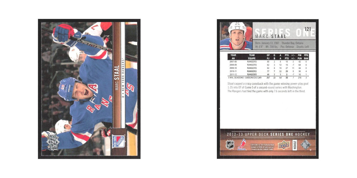 2012 Upper Deck Marc Staal New York Rangers #121