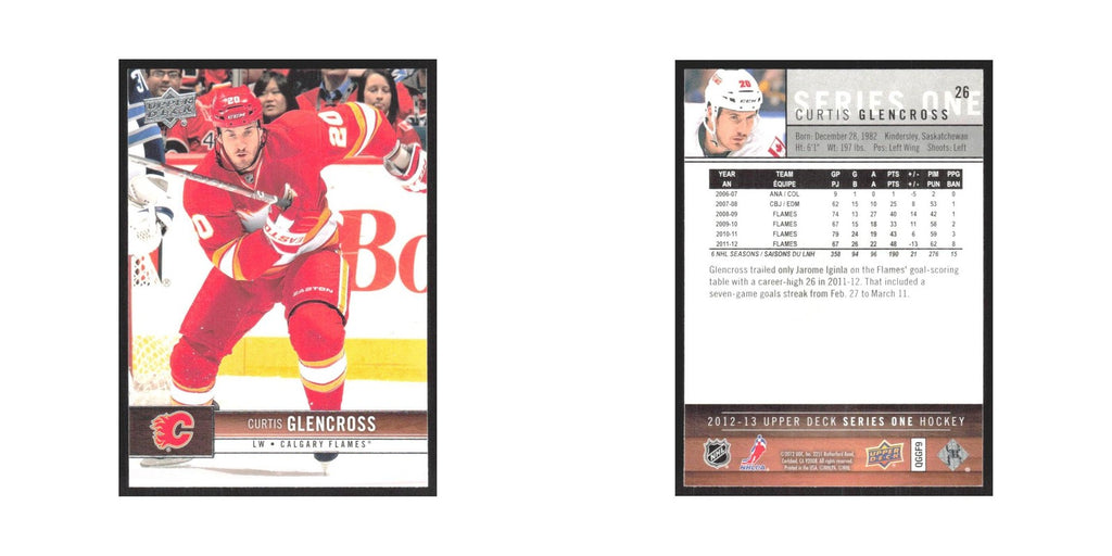 2012 Upper Deck Curtis Glencross Calgary Flames #26