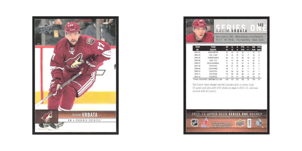 2012 Upper Deck Radim Vrbata Phoenix Coyotes #145