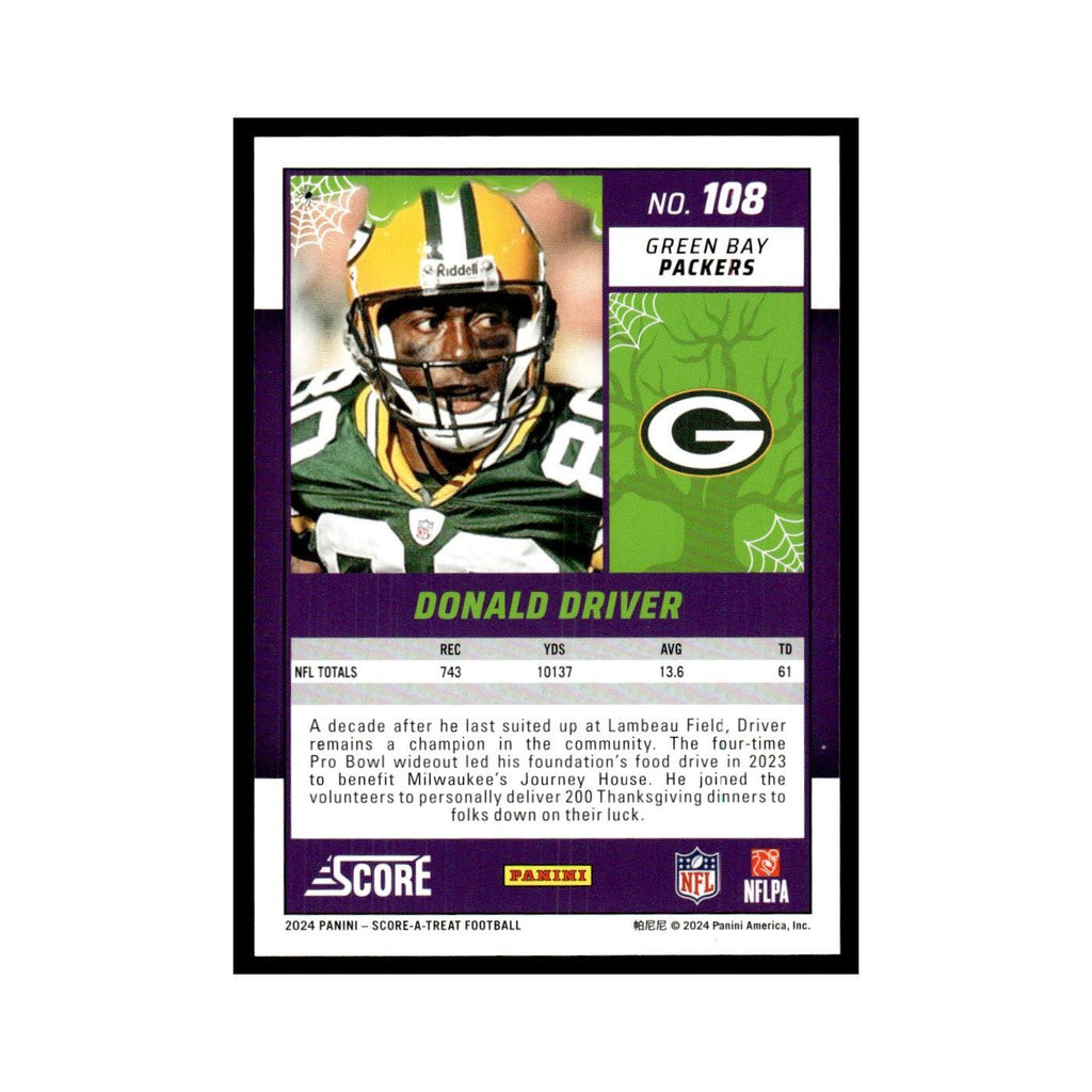 Donald Driver 2024 Score-A-Treat #108 Green Bay Packers Football Card NM