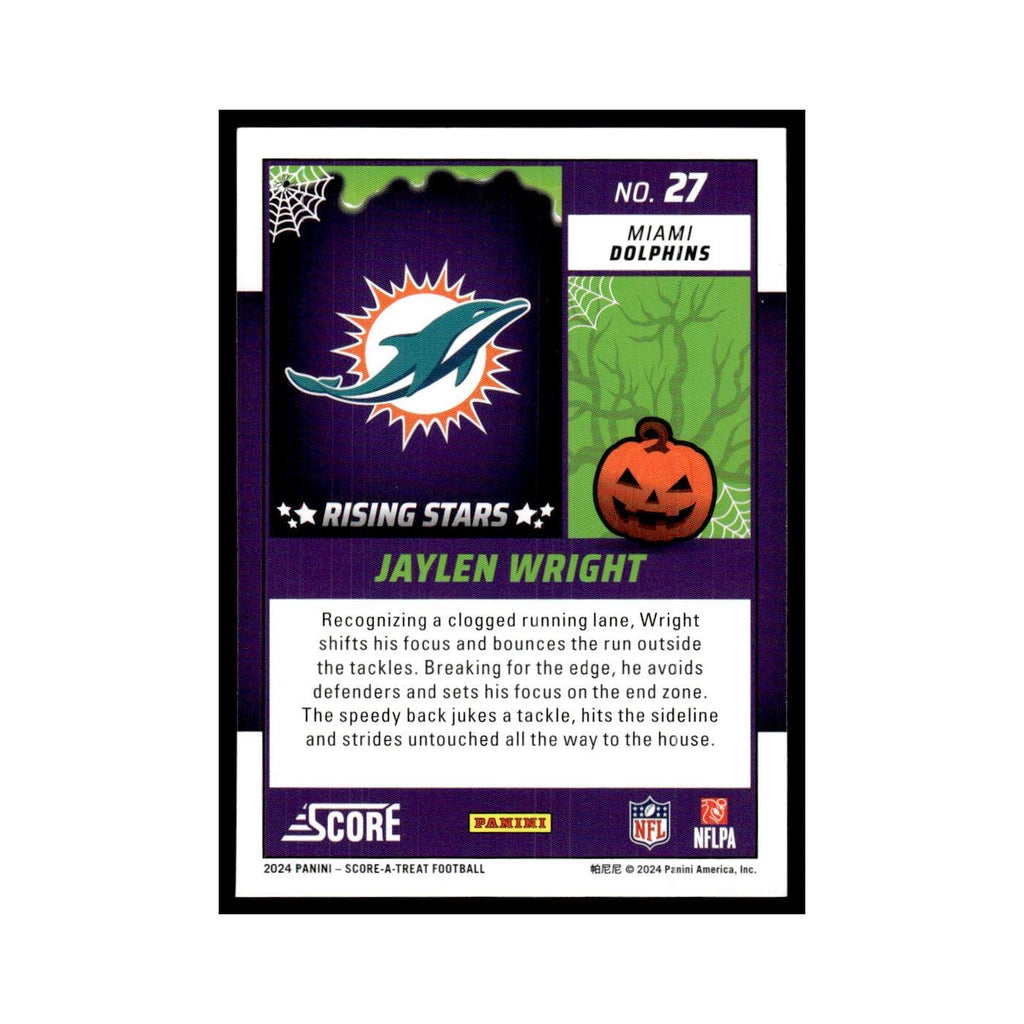 Jaylen Wright 2024 Score-A-Treat #27 Miami Dolphins Football Card NM
