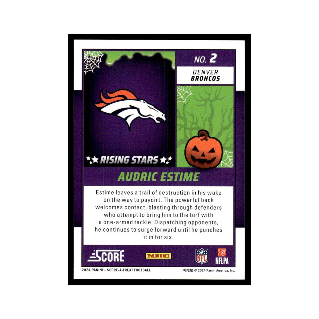 Audric Estime 2024 Score-A-Treat #2 Denver Broncos Football Card NM