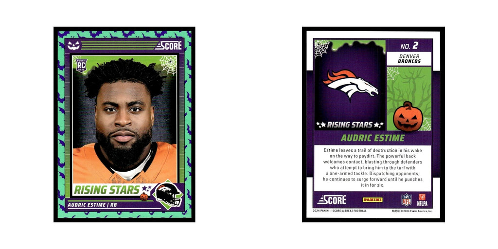 Audric Estime 2024 Score-A-Treat #2 Denver Broncos Football Card NM