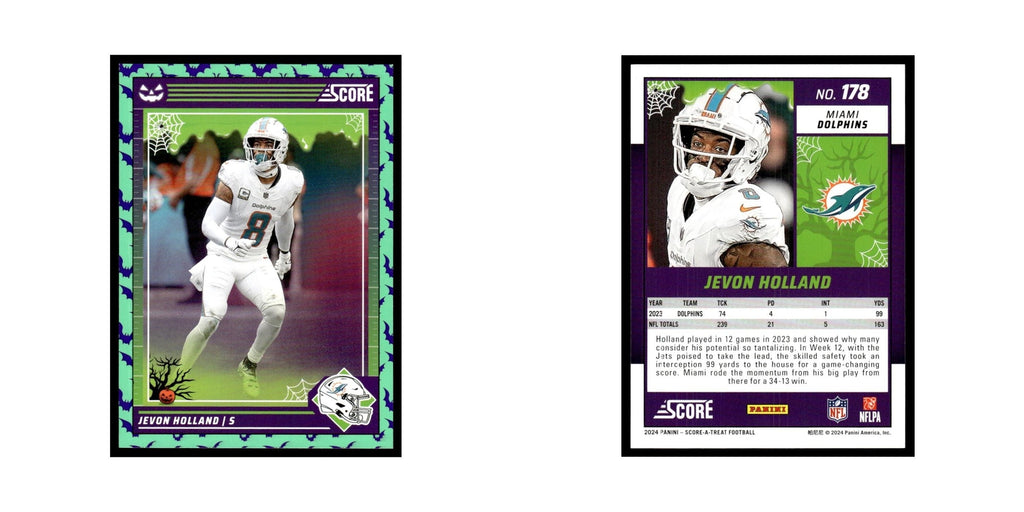 Jevon Holland 2024 Score-A-Treat #178 Miami Dolphins Football Card NM