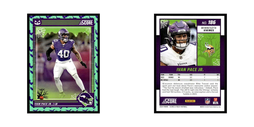 Ivan Pace Jr. 2024 Score-A-Treat #186 Minnesota Vikings Football Card NM