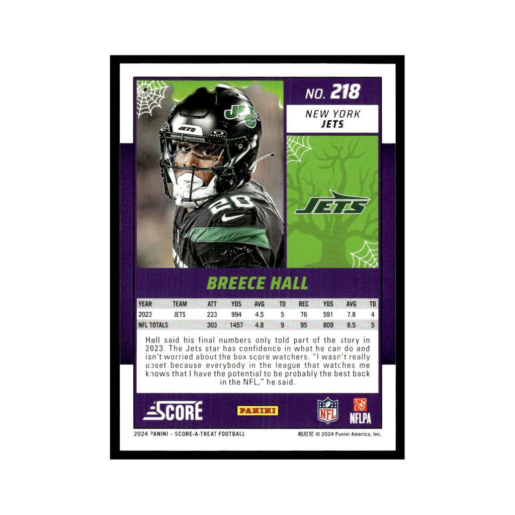 Breece Hall 2024 Score-A-Treat #218 New York Jets Football Card NM