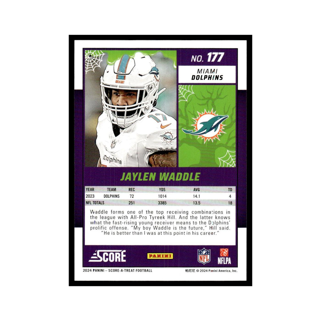 Jaylen Waddle 2024 Score-A-Treat #177 Miami Dolphins Football Card NM