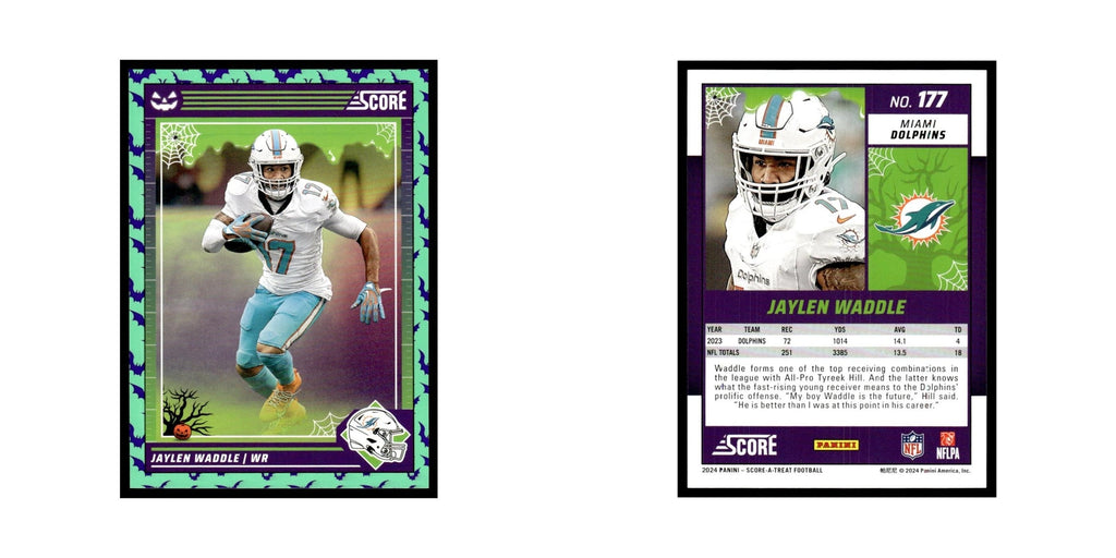 Jaylen Waddle 2024 Score-A-Treat #177 Miami Dolphins Football Card NM