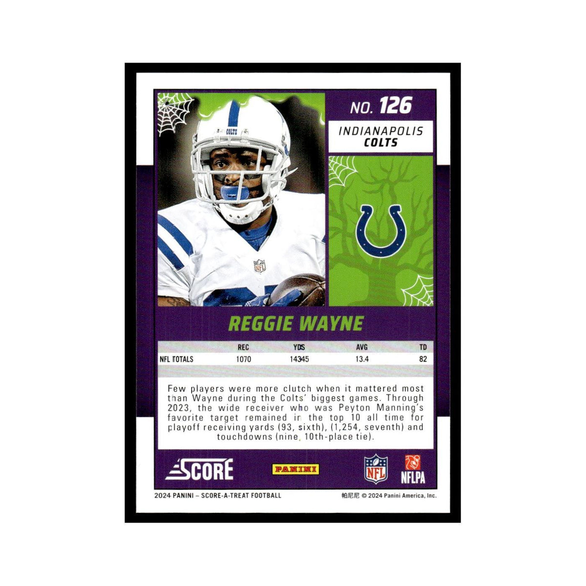 Reggie Wayne 2024 Score-A-Treat #126 Indianapolis Colts Football Card NM