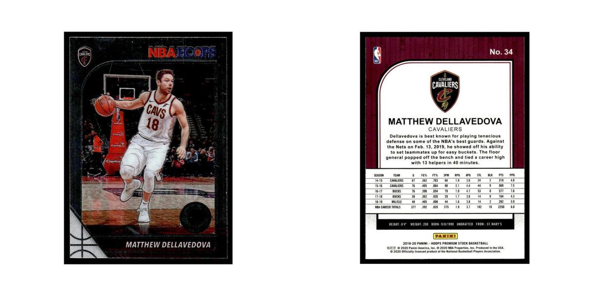 Matthew Dellavedova 2019 Hoops Premium Stock #34 Cleveland Cavaliers NM