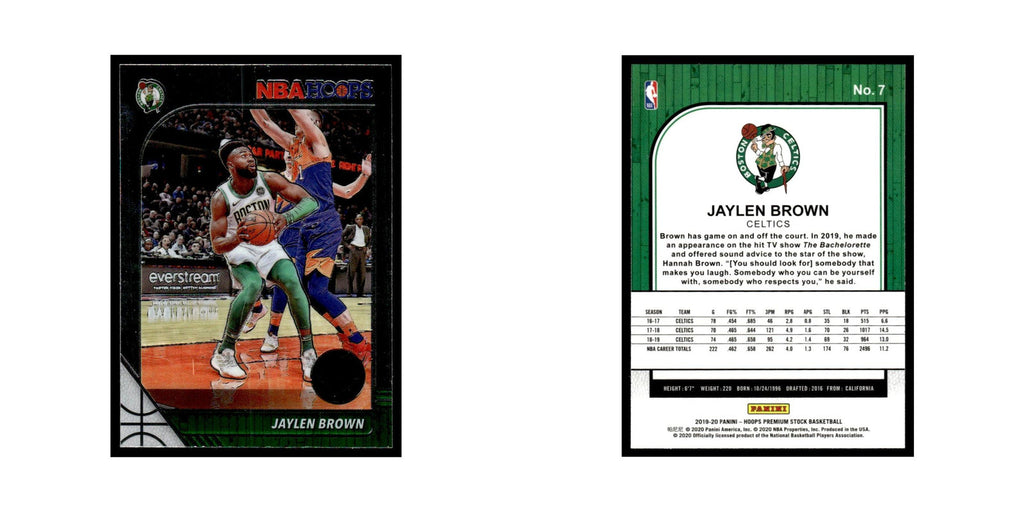 Jaylen Brown 2019 Hoops Premium Stock #7 Boston Celtics Basketball Card NM
