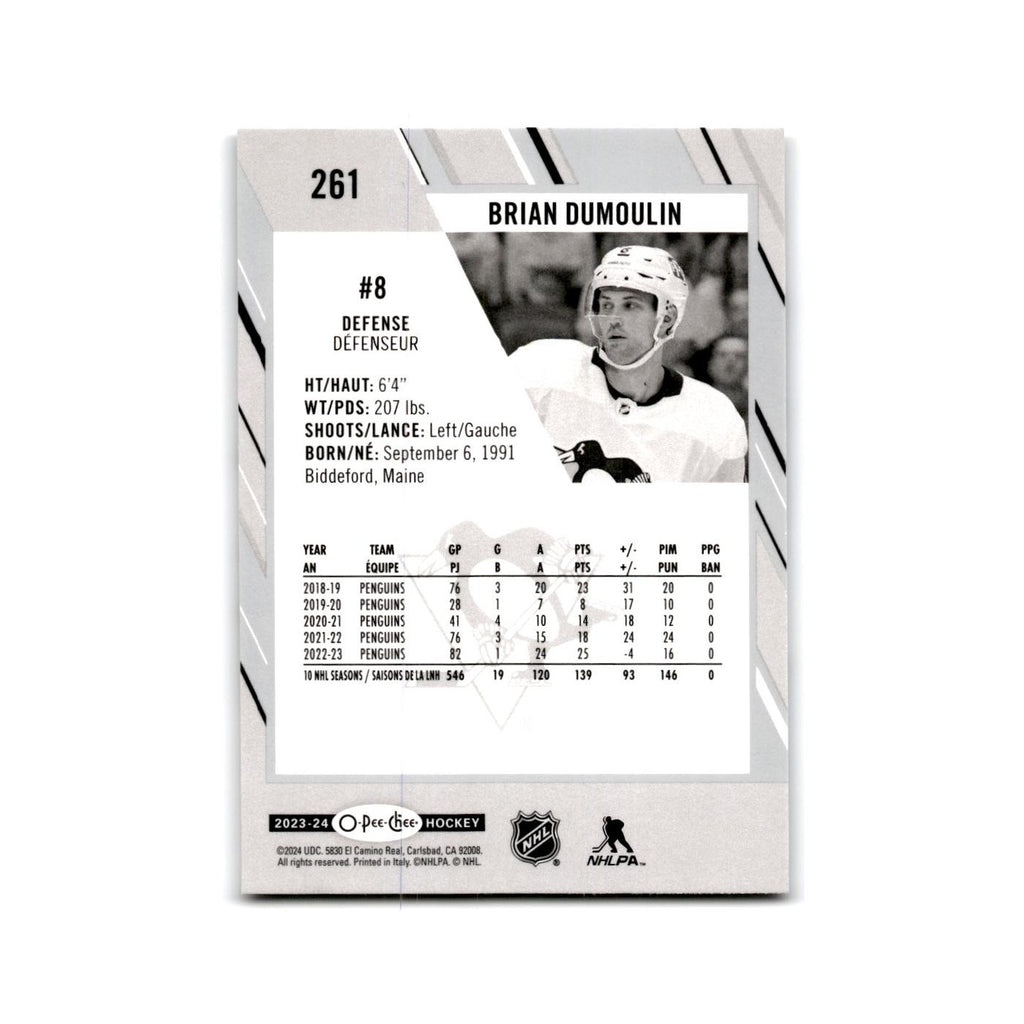 2023 O-Pee-Chee Brian Dumoulin Pittsburgh Penguins #261
