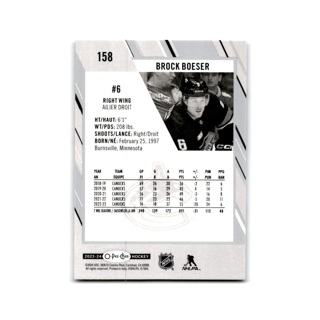 2023 O-Pee-Chee Brock Boeser Vancouver Canucks #158