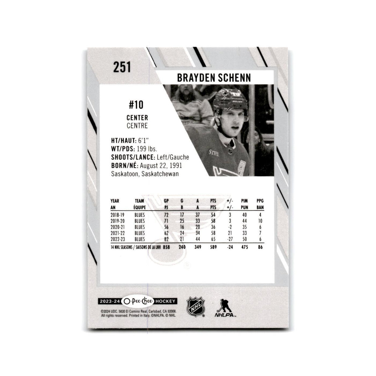 2023 O-Pee-Chee Brayden Schenn St. Louis Blues #251