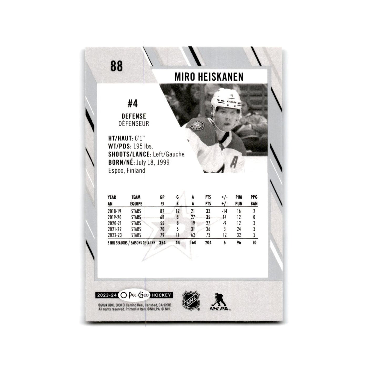 2023 O-Pee-Chee Miro Heiskanen Dallas Stars #88