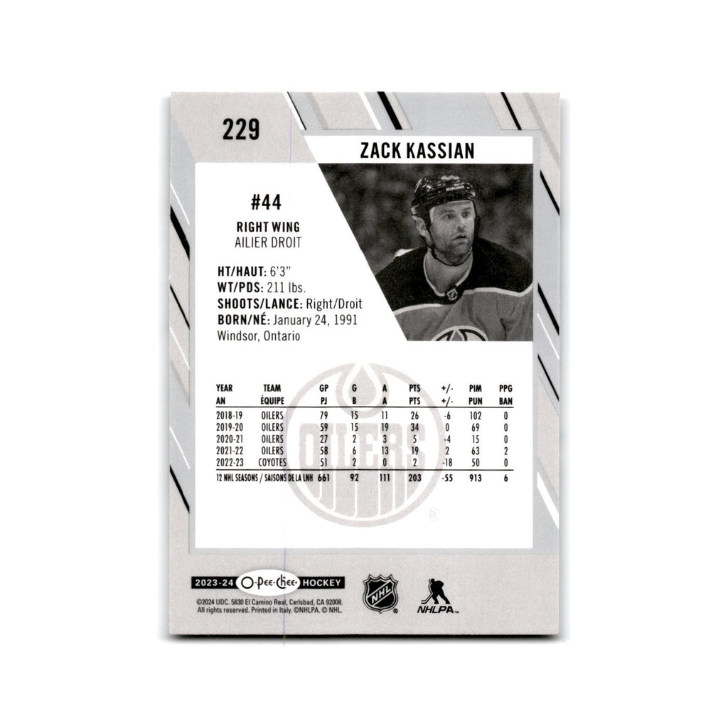2023 O-Pee-Chee Zack Kassian Edmonton Oilers #229