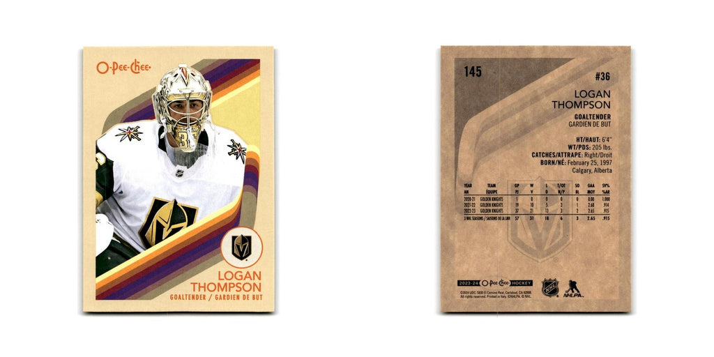2023 O-Pee-Chee Logan Thompson Vegas Golden Knights #145
