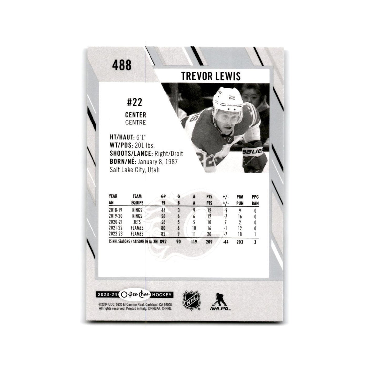 2023 O-Pee-Chee Trevor Lewis Calgary Flames #488