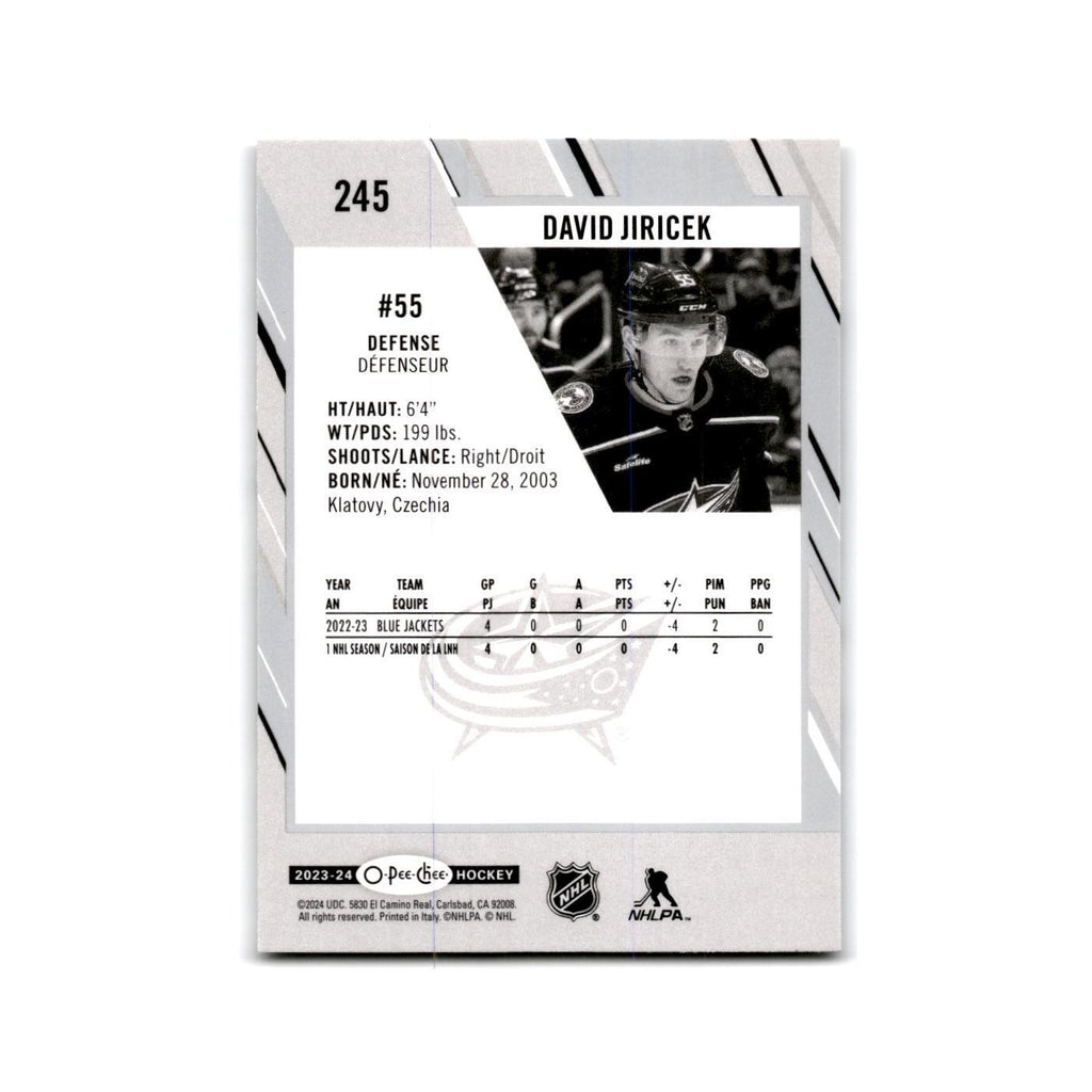 2023 O-Pee-Chee David Jiricek Columbus Blue Jackets #245