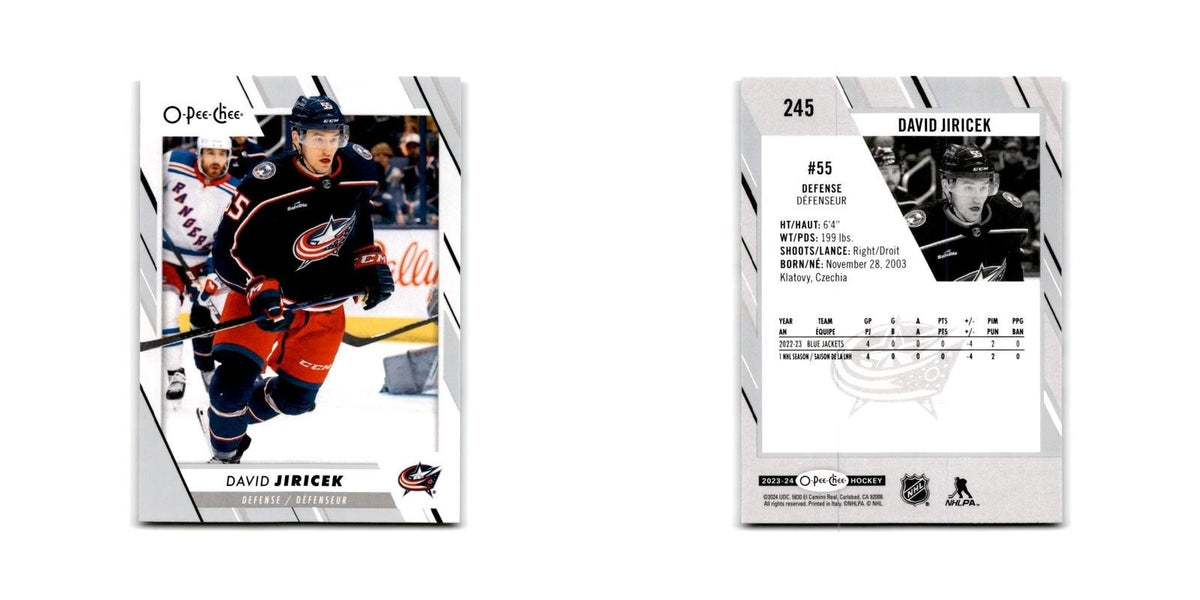 2023 O-Pee-Chee David Jiricek Columbus Blue Jackets #245