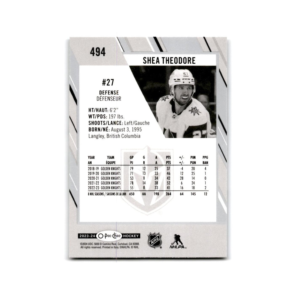 2023 O-Pee-Chee Shea Theodore Vegas Golden Knights #494