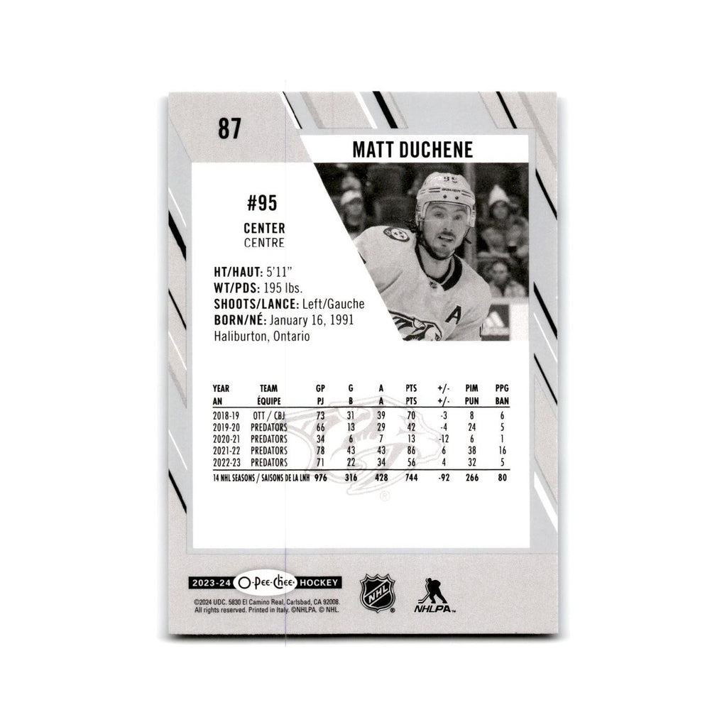 2023 O-Pee-Chee Matt Duchene Nashville Predators #87