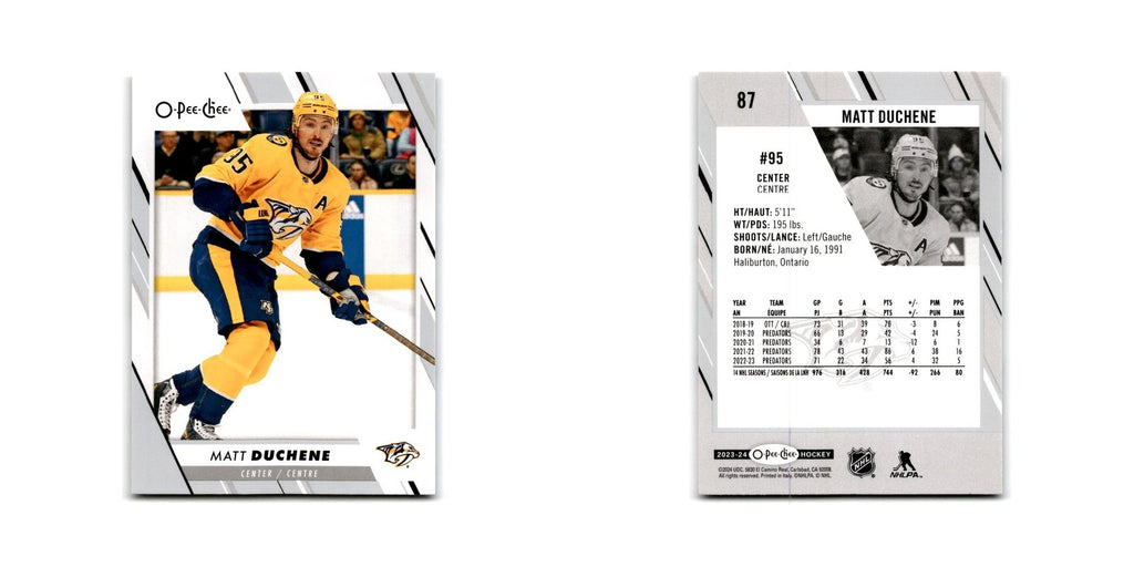 2023 O-Pee-Chee Matt Duchene Nashville Predators #87