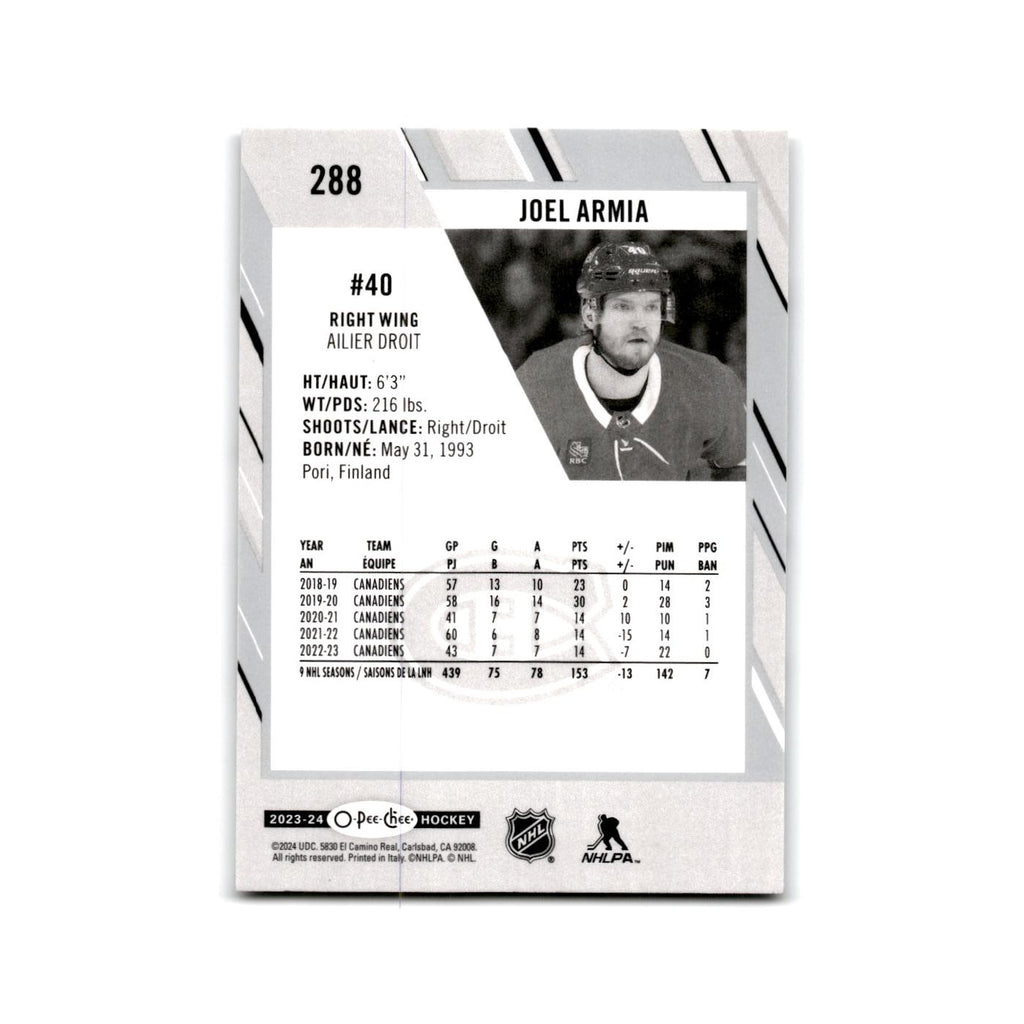 2023 O-Pee-Chee Joel Armia Montreal Canadiens #288