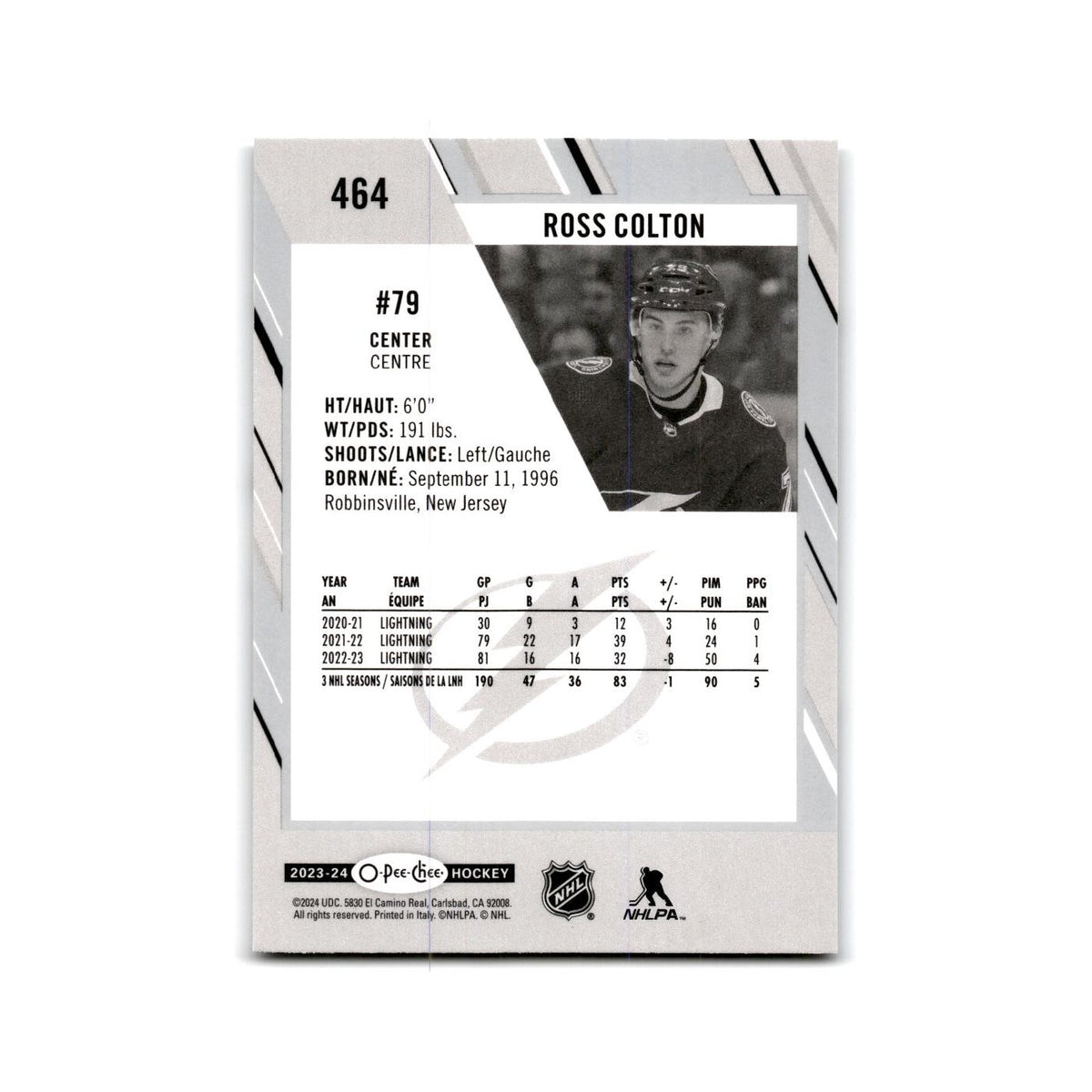 2023 O-Pee-Chee Ross Colton Tampa Bay Lightning #464