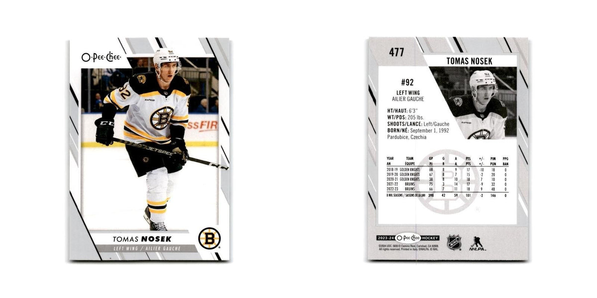 2023 O-Pee-Chee Tomas Nosek Boston Bruins #477