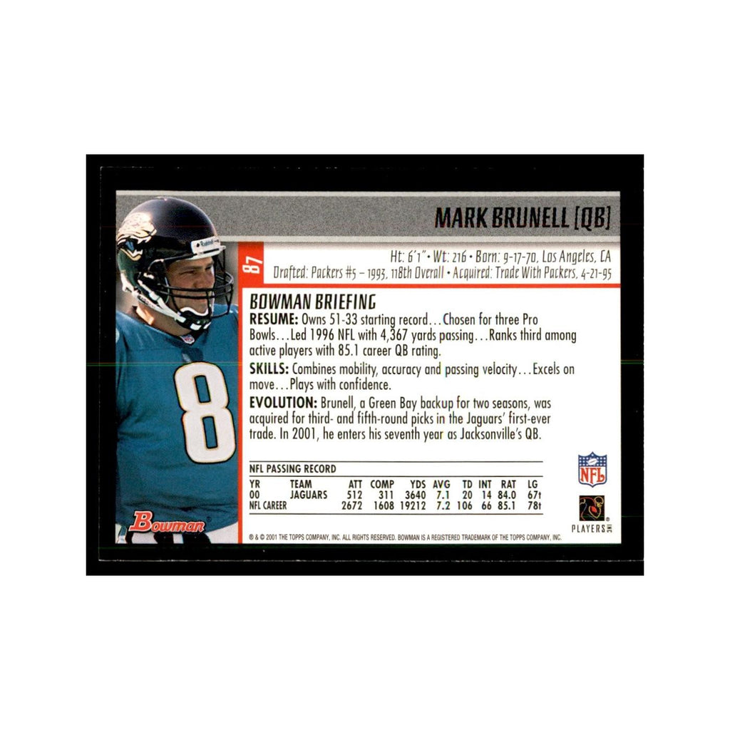 2001 Bowman Gold Mark Brunell Football Cards #87