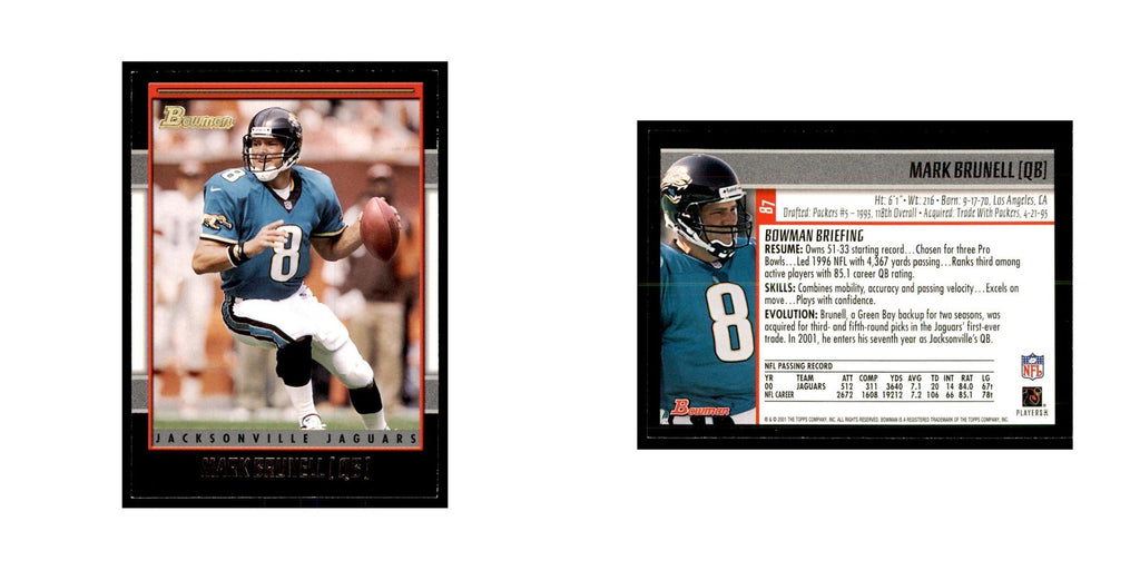 2001 Bowman Gold Mark Brunell Football Cards #87