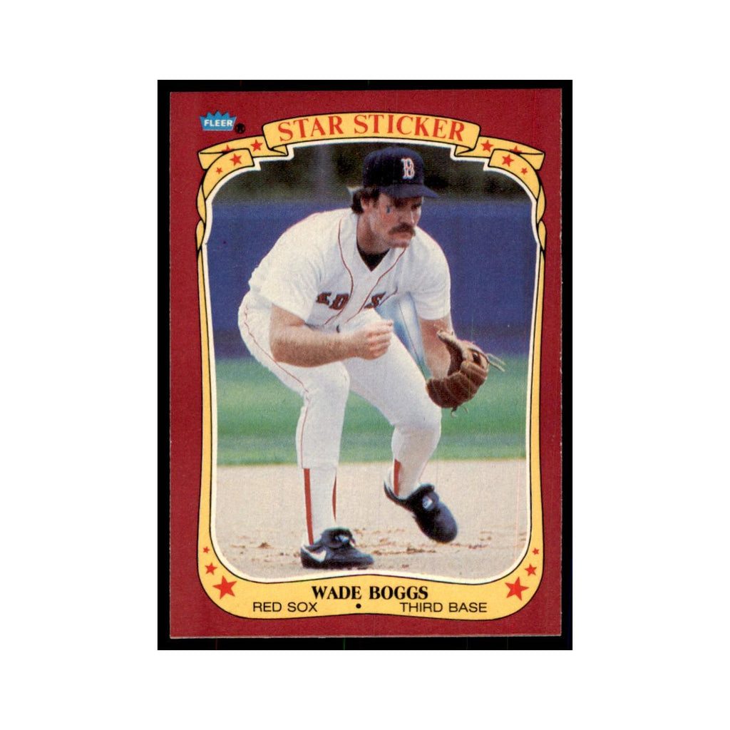 1986 Fleer Star Stickers Wade Boggs Baseball Cards #8