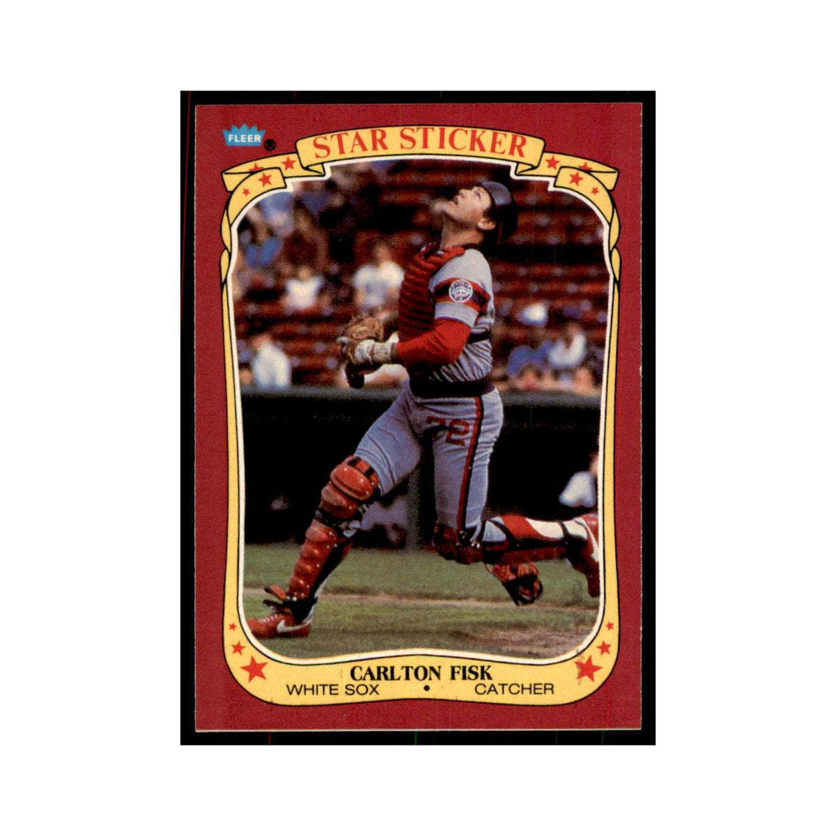 1986 Fleer Star Stickers Carlton Fisk Baseball Cards #38