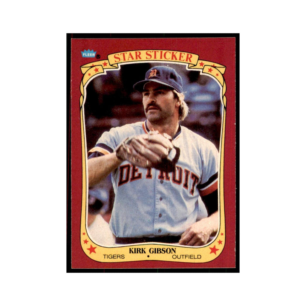 1986 Fleer Star Stickers Kirk Gibson Baseball Cards #45