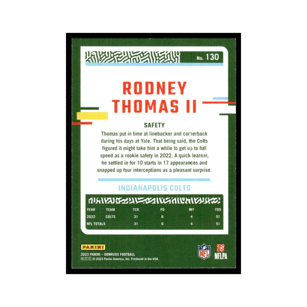 Rodney Thomas II 2023 Donruss #130 Indianapolis Colts Football Card NM