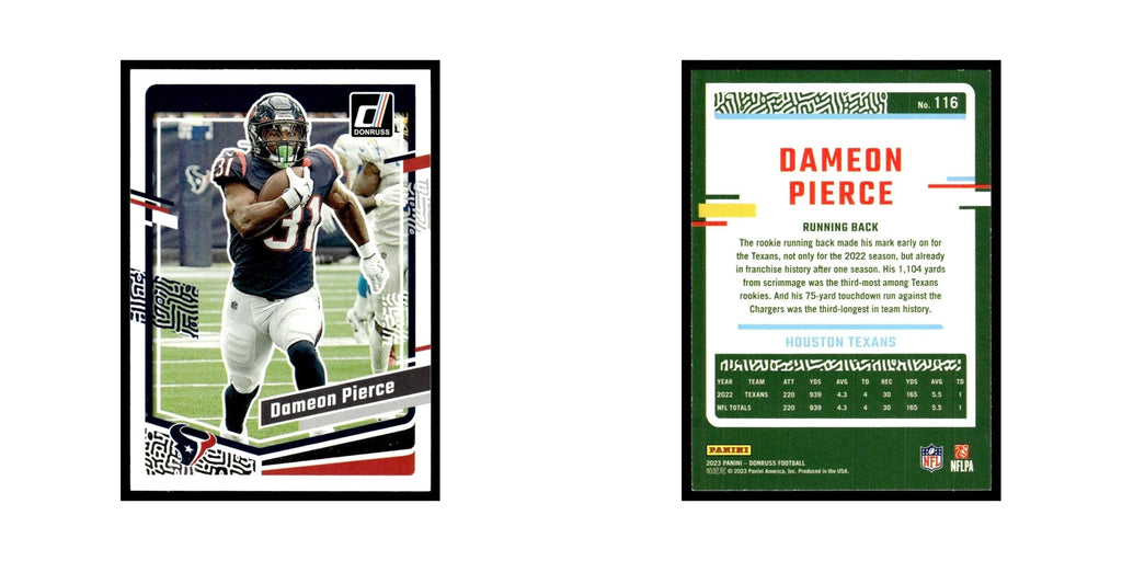 Dameon Pierce 2023 Donruss #116 Houston Texans Football Card NM