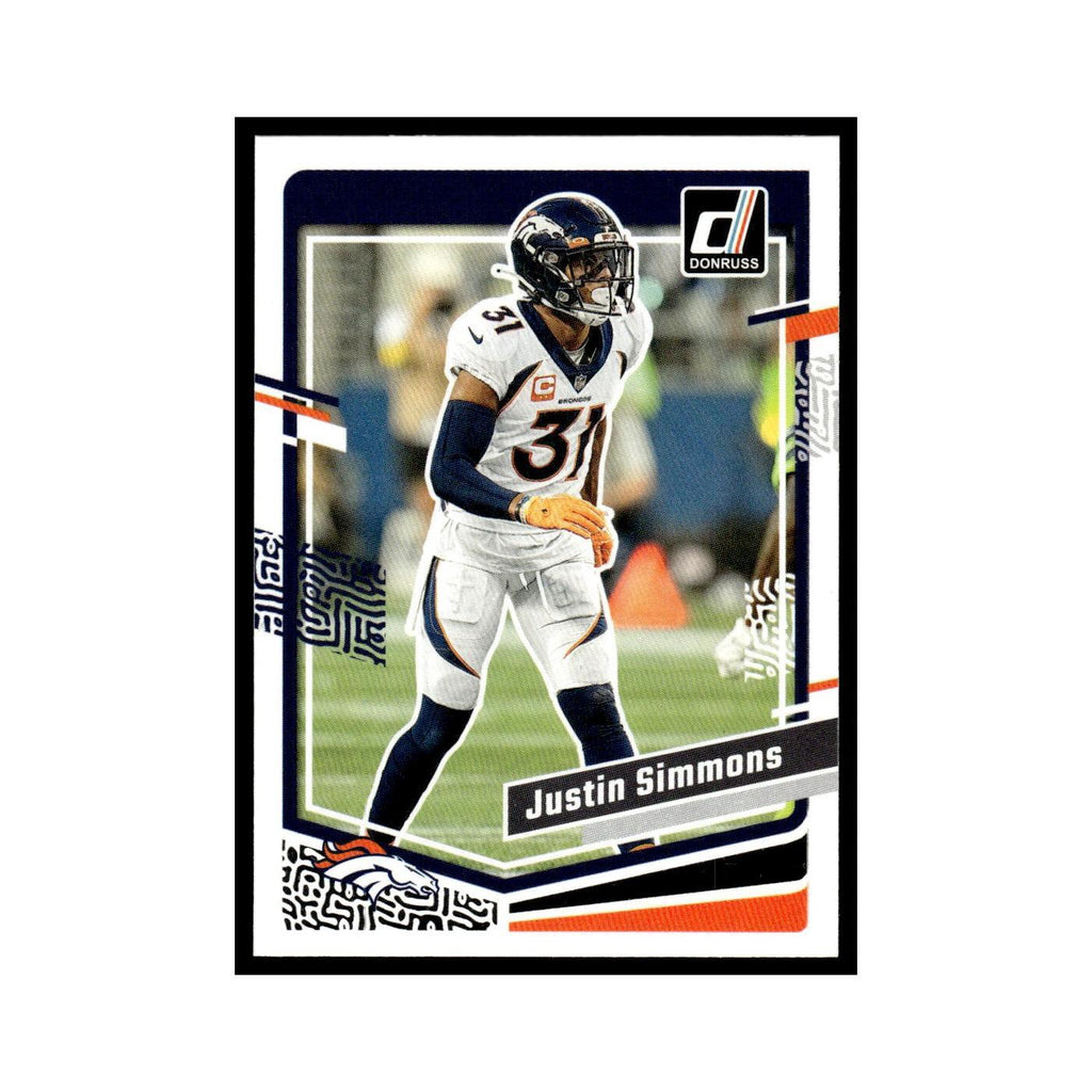 Justin Simmons 2023 Donruss #91 Denver Broncos Football Card NM