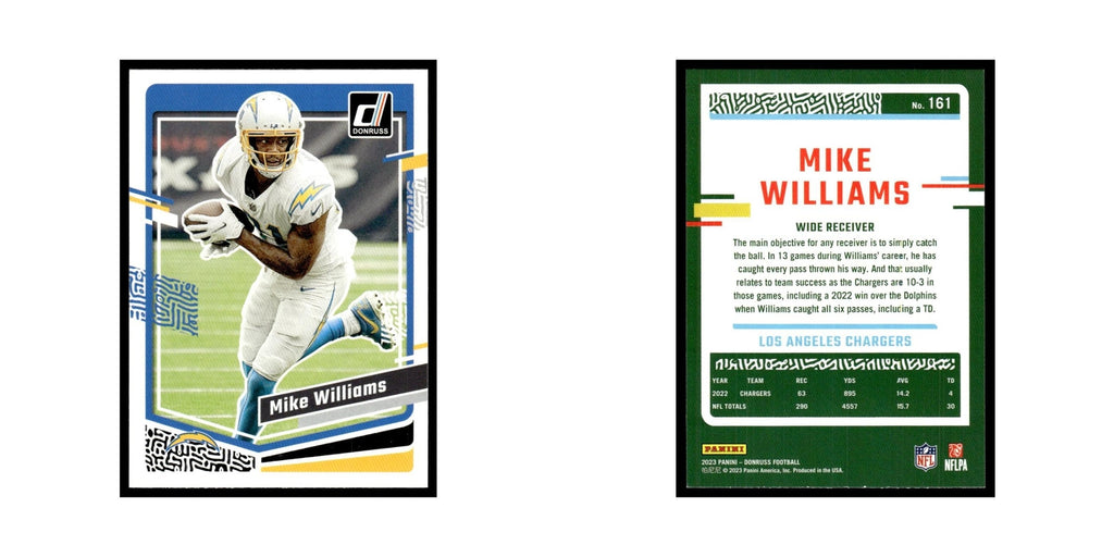 Mike Williams 2023 Donruss #161 Los Angeles Chargers Football Card NM