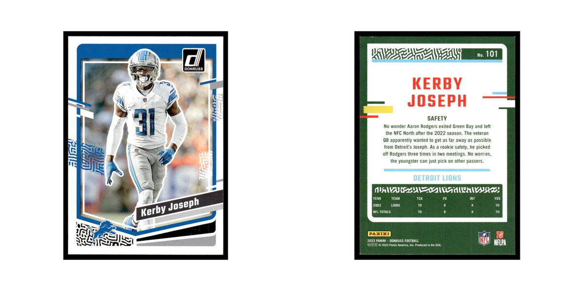 Kerby Joseph 2023 Donruss #101 Detroit Lions Football Card NM