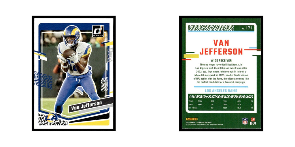 Van Jefferson 2023 Donruss #171 Los Angeles Rams Football Card NM