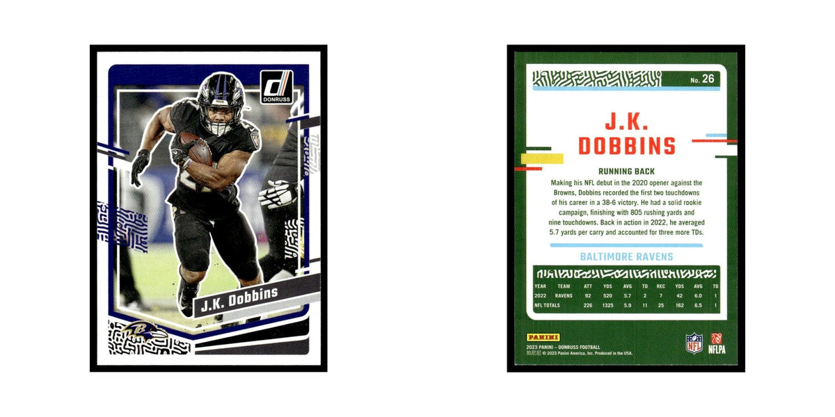 J.K. Dobbins 2023 Donruss #26 Baltimore Ravens Football Card NM