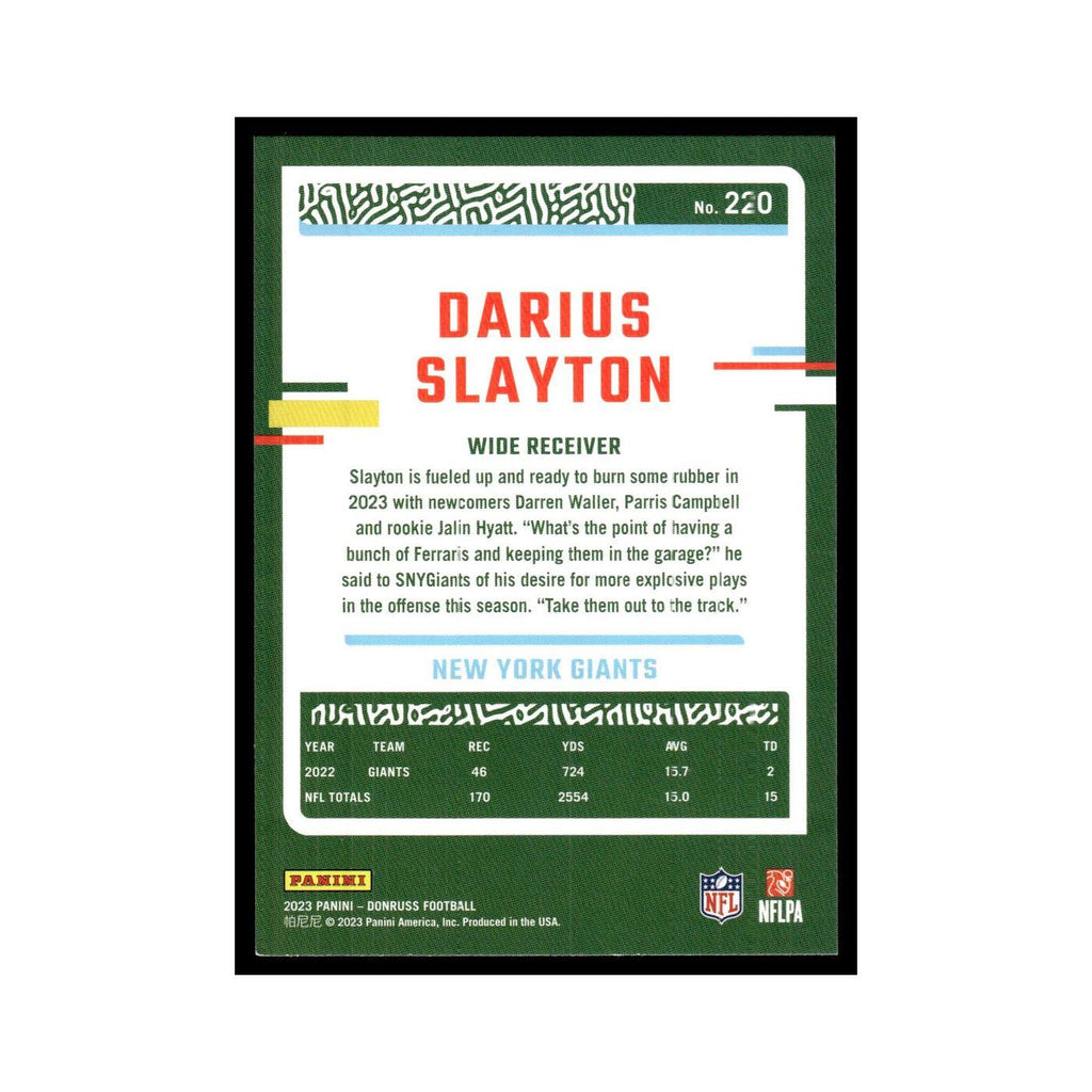 Darius Slayton 2023 Donruss #220 New York Giants Football Card NM