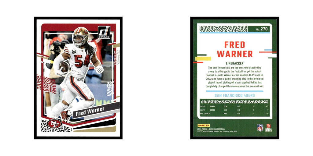 Fred Warner 2023 Donruss #270 San Francisco 49ers Football Card NM