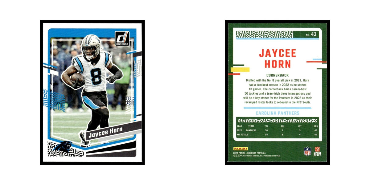Jaycee Horn 2023 Donruss #43 Carolina Panthers Football Card NM