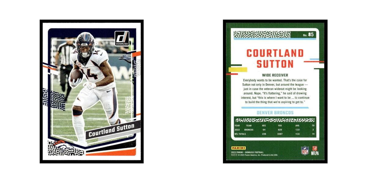 Courtland Sutton 2023 Donruss #85 Denver Broncos Football Card NM