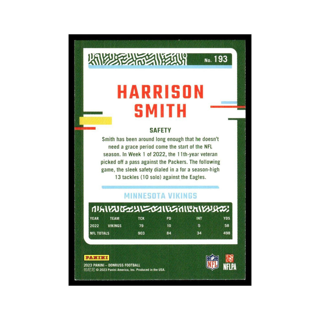 Harrison Smith 2023 Donruss #193 Minnesota Vikings Football Card NM