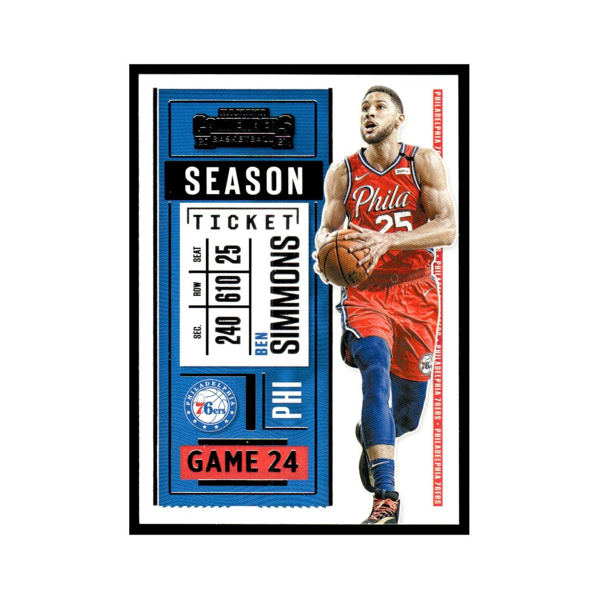 Ben Simmons 2020 Panini Contenders #56 Philadelphia 76ers Basketball Card NM