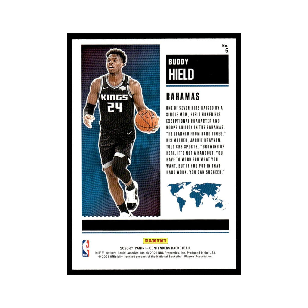 Buddy Hield 2020 Panini Contenders #6 Sacramento Kings Basketball Card NM