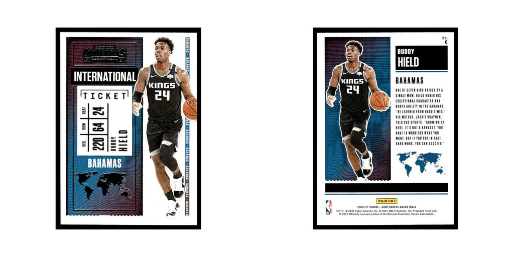 Buddy Hield 2020 Panini Contenders #6 Sacramento Kings Basketball Card NM